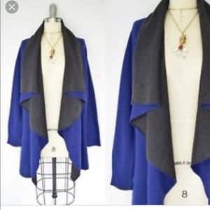 Eileen Fisher cashmere open waterfall cardigan